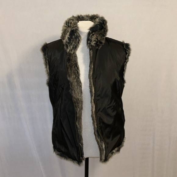 Blassport Reversible Faux Fur/Leather Jacket Medium - Picture 7 of 11